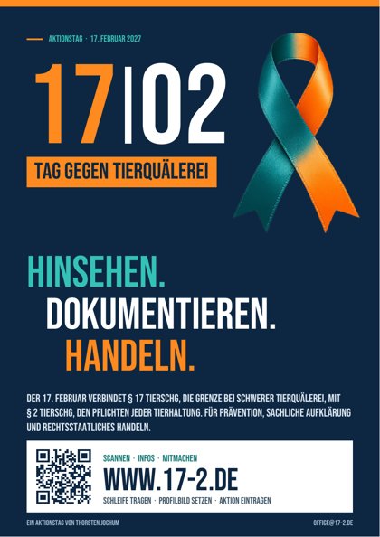 Plakat 17|02 mit QR-Code zu www.17-2.de